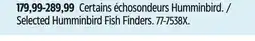 Canadian Tire Selected Humminbird Fish Finders offer