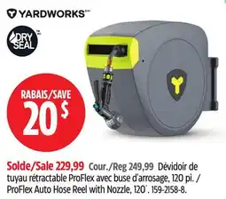 Canadian Tire ProFlex Auto Hose Reel with Nozzle offer