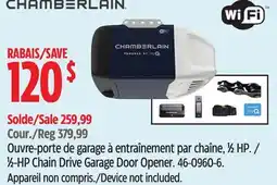 Canadian Tire Chamberlain 1⁄2-HP Chain Drive Garage Door Opener offer