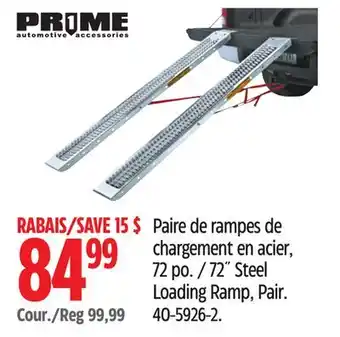Canadian Tire Prime1 72˝ Steel Loading Ramp, Pair offer