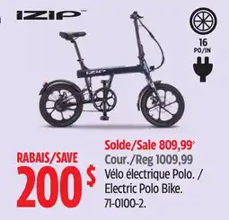 Canadian Tire iZip Electric Polo Bike offer