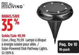 Canadian Tire For Living Solar-Powered Disk Pathway Lights offer