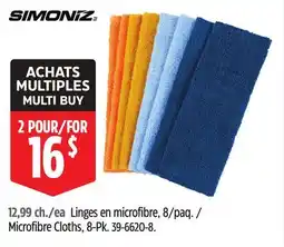 Canadian Tire SIMONIZ Microfibre Cloths, 8-Pk offer