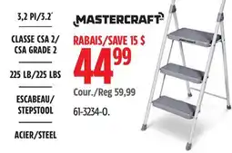 Canadian Tire Mastercraft 3-Step Metal Folding Step Stool, 225-lb, 3.2 ft offer