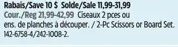 Canadian Tire 2-Pc Scissors or Board Set offer