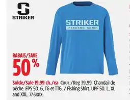 Canadian Tire Striker Fishing Shirt. UPF 50. L, XL and XXL offer