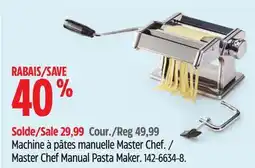 Canadian Tire Master Chef Manual Pasta Maker offer