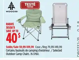 Canadian Tire Woods Selected Outdoor Camp Chairs offer