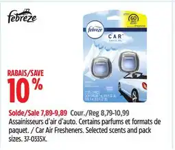 Canadian Tire Febreze Car Air Fresheners offer