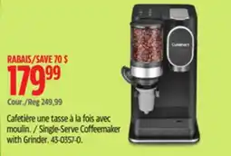 Canadian Tire Cuisinart Single-Serve Coffeemaker with Grinder offer