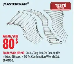 Canadian Tire Mastercraft 60-Pc Combination Wrench Set offer