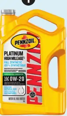 Canadian Tire Pennzoil Platinum High Mileage Synthetic Motor Oil offer