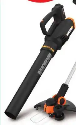 Canadian Tire Worx 20V 360CFM Blower & 12 2-in-1 Trimmer with 2 x 2Ah Battery & Charger offer