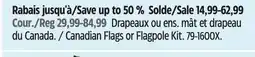 Canadian Tire Canadian Flags or Flagpole Kit offer