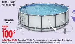 Canadian Tire Steel Frame Pool with Ladder and Debris Cover offer