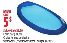 Canadian Tire Swimways Pool Lounger offer