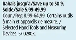 Canadian Tire Selected Hand Tools and Measuring Devices offer