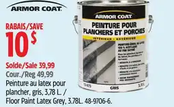 Canadian Tire Armor Coat Floor Paint Latex Grey, 3.78L offer