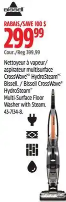 Canadian Tire Bissell CrossWave HydroSteam Multi-Surface Floor Washer with Steam offer