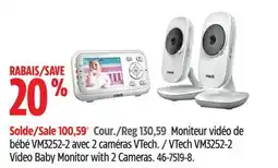 Canadian Tire VTech VM3252-2 Video Baby Monitor with 2 Cameras offer