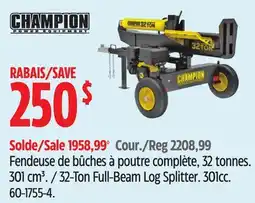 Canadian Tire Champion 32-Ton Full-Beam Log Splitter offer