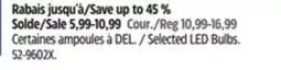 Canadian Tire Selected LED Bulbs offer