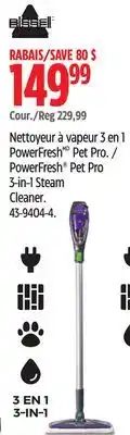 Canadian Tire BISSELL 3-in-1 Steam Cleaner offer