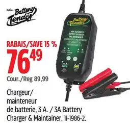 Canadian Tire Battery Tender 3 A Smart Battery Charger/Maintainer offer