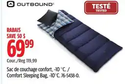 Canadian Tire Outbound Comfort Sleeping Bag, -10°C offer
