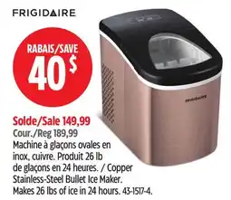 Canadian Tire Frigidaire Copper Stainless-Steel Bullet Ice Maker offer