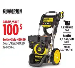 Canadian Tire Champion Gas Pressure Washer offer