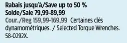 Canadian Tire MAXIMUM Selected Torque Wrenches offer