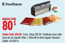 Canadian Tire Foodsaver Elite All-in-One Liquid+ Vacuum Sealer offer