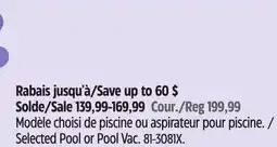 Canadian Tire Funsicle Selected Pool or Pool Vac offer