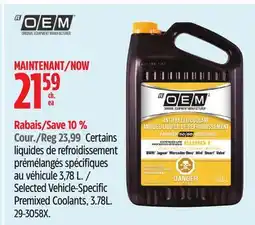 Canadian Tire Selected Vehicle-Specific Premixed Coolants, 3.78L offer