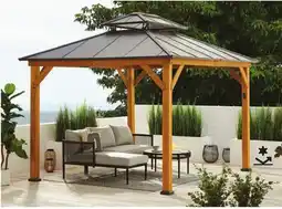 Canadian Tire CANVAS Aurora Wood Gazebo with Built-In Lighting offer