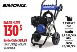 Canadian Tire Simoniz 3000 PSI Gas Pressure Washer & Accessories, Heavy Duty offer