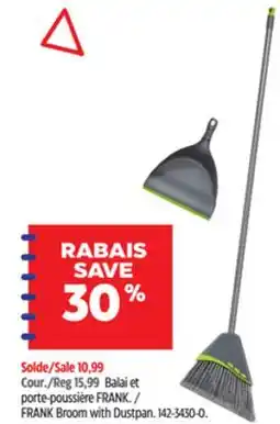 Canadian Tire FRANK Broom with Dustpan offer