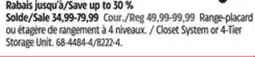 Canadian Tire Closet System or 4-Tier Storage Unit offer