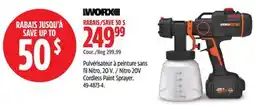 Canadian Tire Worx Nitro 20V Cordless Paint Sprayer offer