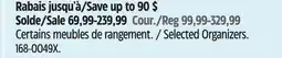 Canadian Tire Selected Organizers offer