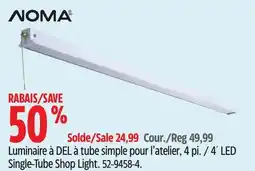Canadian Tire Noma 4' LED Single-Tube Shop Light offer