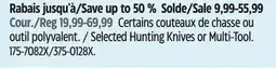 Canadian Tire Selected Hunting Knives or Multi-Tool offer