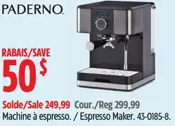 Canadian Tire Paderno Espresso Maker offer