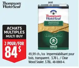 Canadian Tire Thompson's Waterseal Clear Wood Sealer offer