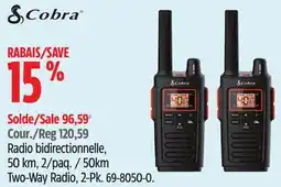 Canadian Tire Cobra 50km Two-Way Radio, 2-Pk offer