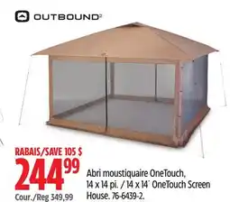 Canadian Tire Outbound 14 x 14´ OneTouch Screen House offer