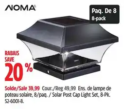Canadian Tire Noma Solar Post Cap Light Set offer