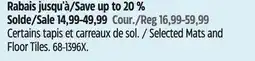 Canadian Tire Selected Mats and Floor Tiles offer