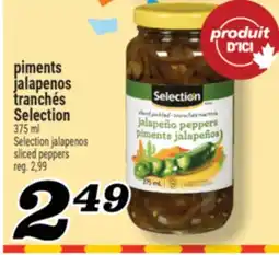 Marché Richelieu PIMENTS JALAPENOS TRANCHÉS SELECTION | SELECTION JALAPENOS SLICED PEPPERS offer